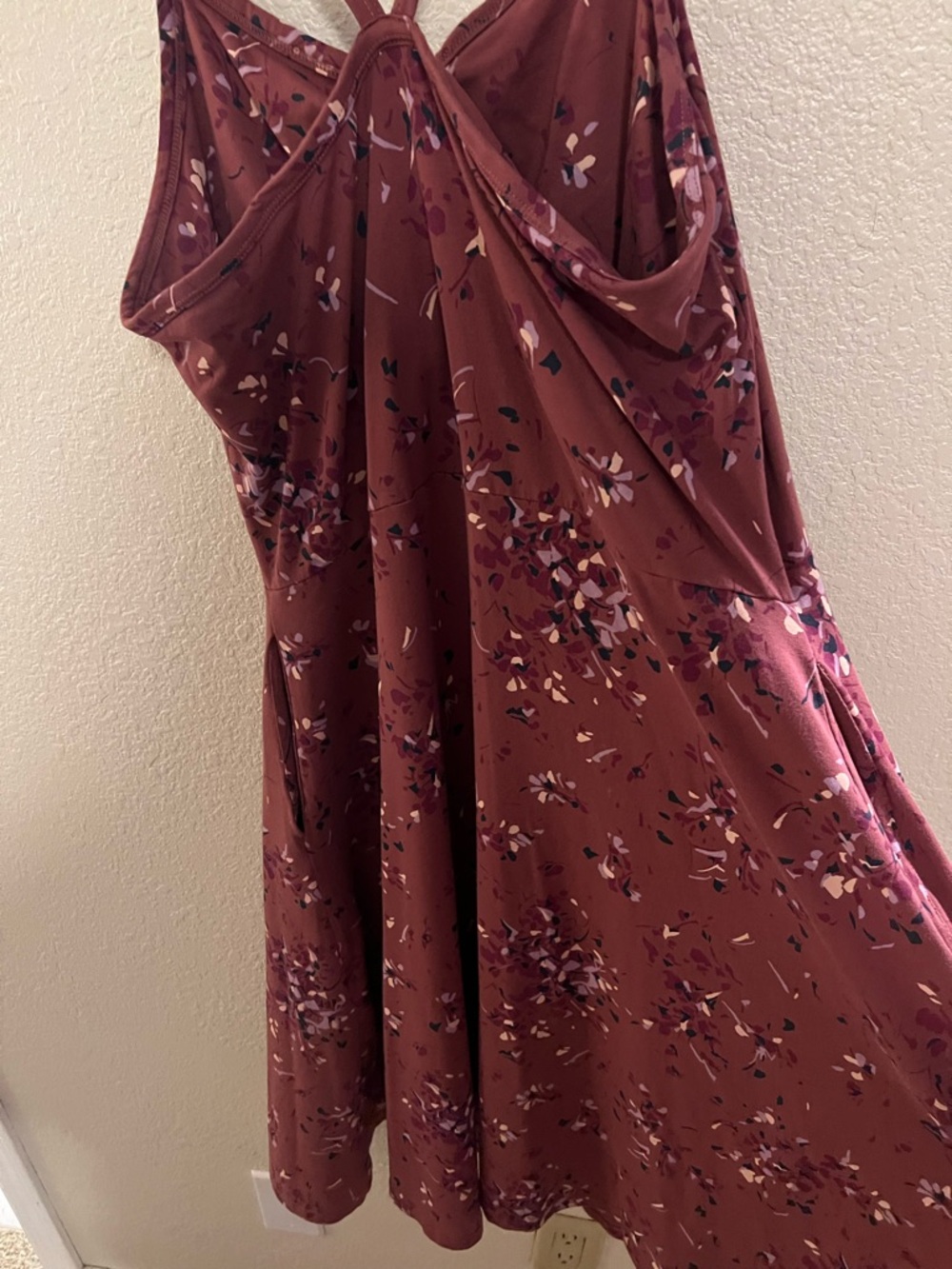 Pact Burgundy Floral Midi Slip Dress - Picture 2 of 5